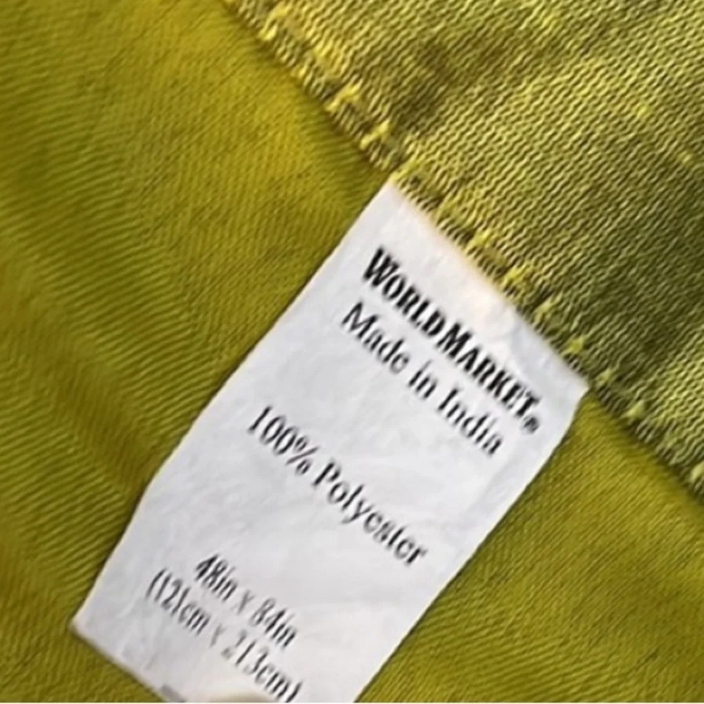 World Market Chartreuse luxe one panel Curtain